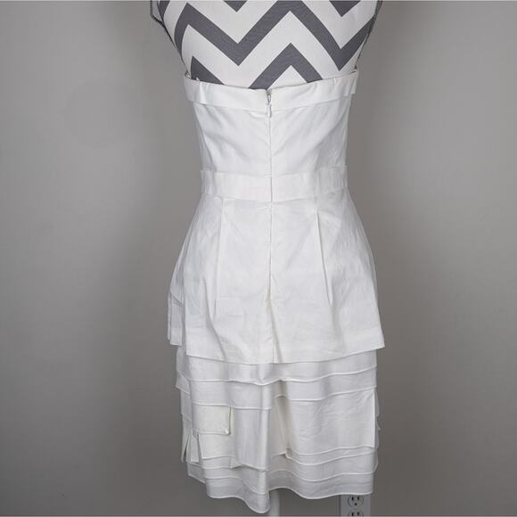 BCBGMaxAzria Annika White Strapless Dress 10 Bridal Y2K - Picture 4 of 11